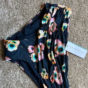 Seafolly cabana rose size 4 swim bikini bottom